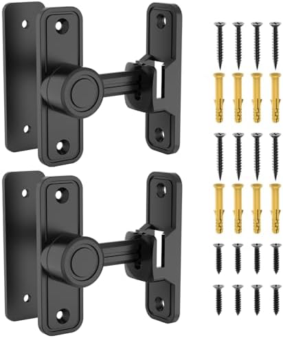 MeBantoo 2-Pack 90180 Degree Barn Door Lock Hardware