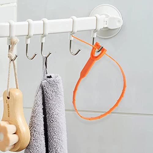 5 Pack 25-inch Drain Clog Remover Tool Kitchen Sink Bathroom Drain Cleaning Set