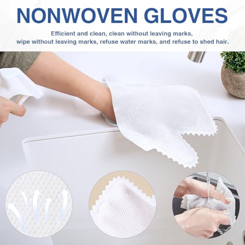 80PCS Microfiber Dusting Gloves for Home Cleaning
