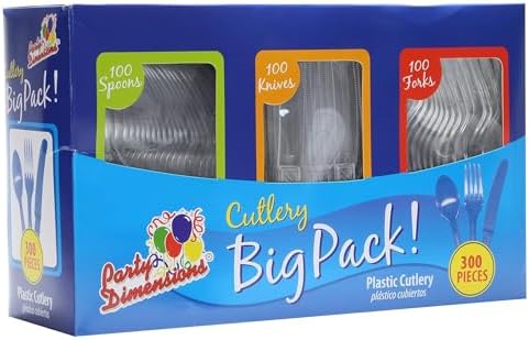 Party Dimensions 300 Count Plastic Cutlery Combo Box