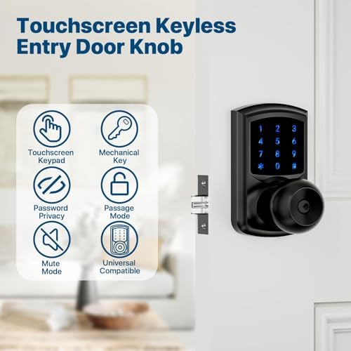Professional 5S Keyless Door Lock with Code_MATTE BLACKProfessional Install