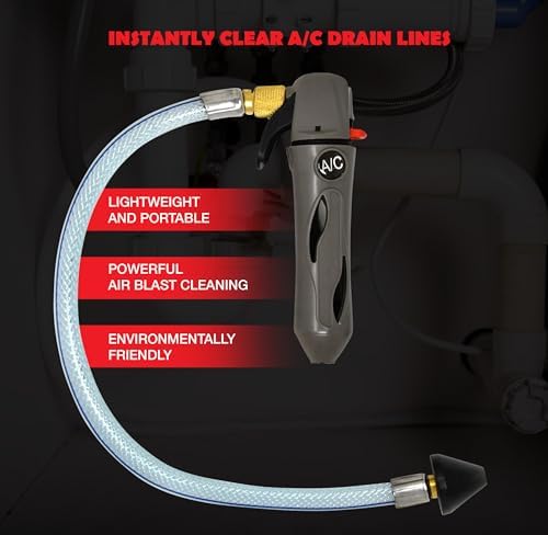 RedRock Gallo Drain Gun - Professional Grade AC Condensate Cleaner with 5 CO2 Cartridges