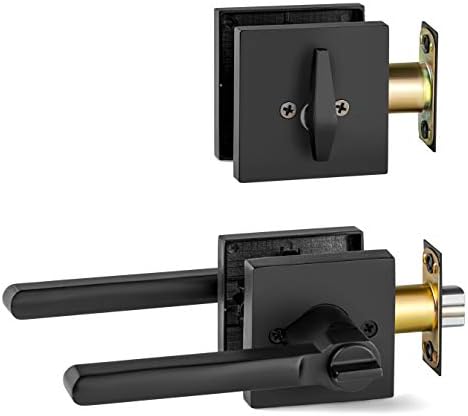 Modern Door Access Set Iron-Black Finish