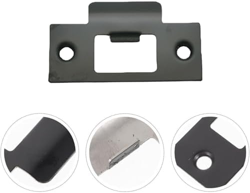 8PCS Black Door Strike Plate Stainless Steel Deadbolt Cover Kit