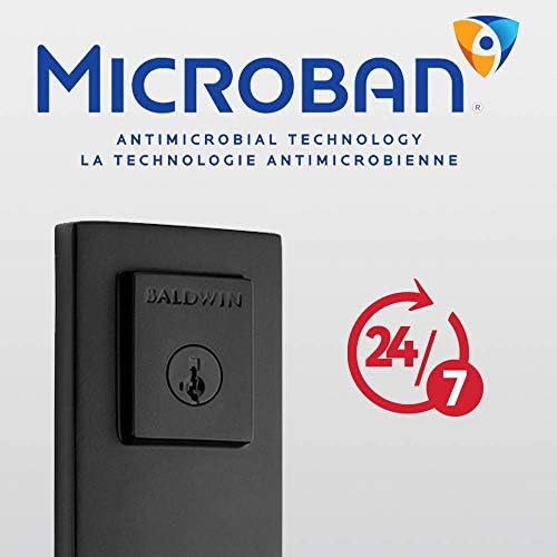 Baldwin Spyglass Entry Door Set with SmartKey Re-Key Technology and Matte Black Finish