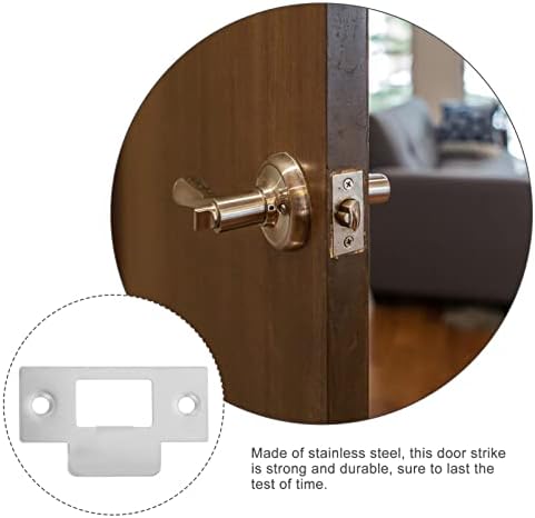 4pc Stainless Steel Deadbolt Strike Plate Door Hole Filler for Interior Doors