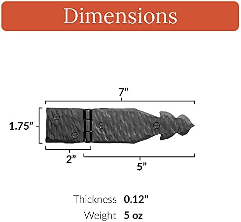 4-Pack Rustic 7-Inch Wrought Iron Door Hinges for Barn Farmhouse Doors - Durable Stylish Home Improvements