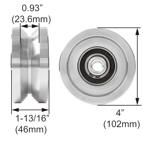 Gudwells 4 V-Groove Slide Gate Wheel