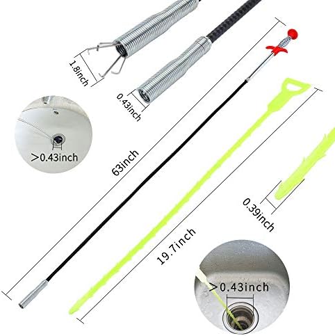 DRPEN Multi-Tool Drain Cleaner - Flexible Reacher for Clog Removal