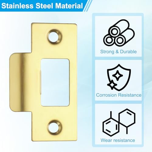 Sturdy Stainless Steel Door Strike Plate Set