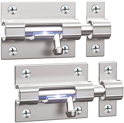 CRANACH Heavy-Duty Door Slide Latch Lock with 12 Screws