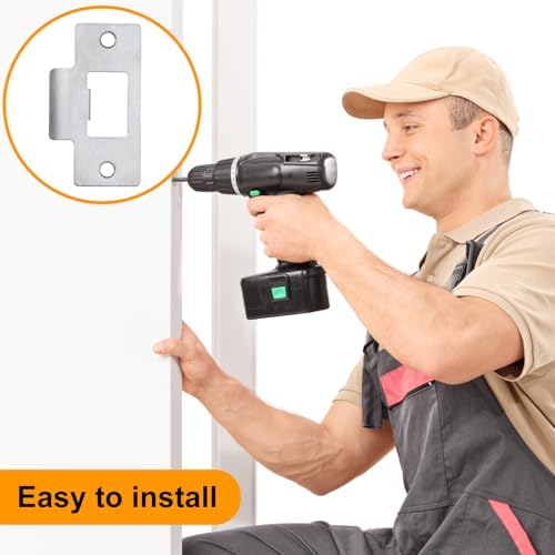 FUCIHOMA 6PCS Universal Door Strike Plate with Screws