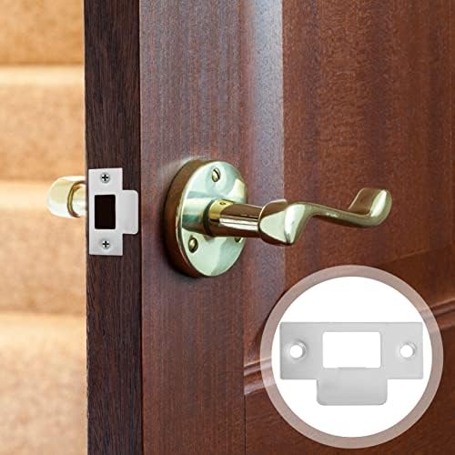 4pc Stainless Steel Deadbolt Strike Plate Door Hole Filler for Interior Doors