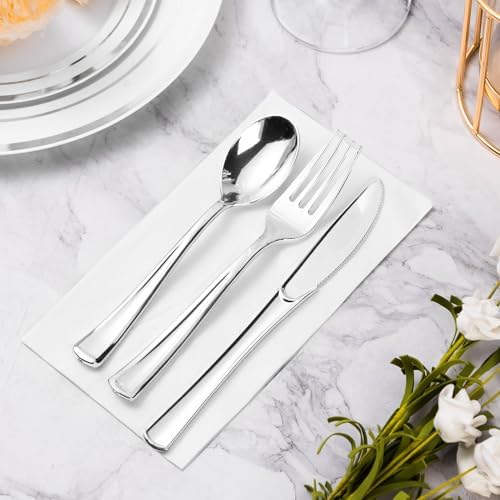 400-Piece 3-Ply White Soft Disposable Napkins for Parties Birthdays WeddingsElegant Durable Absorbent