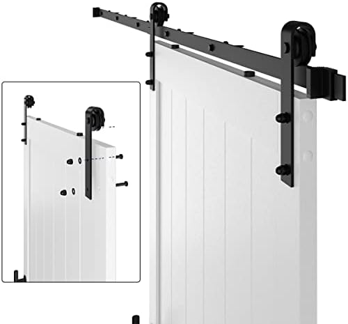 COSHOMER 44x84in PVC Barn Sliding Door Kit