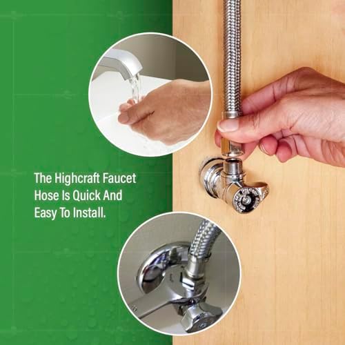 Sturdy Stainless Steel Faucet Hose 30 Length 4-Pack