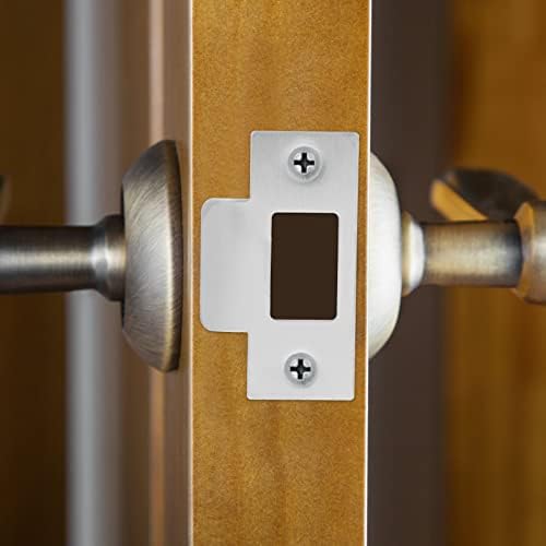 4-Piece Stainless Steel Door Strike Plate Set for Secure Entry Front Door More