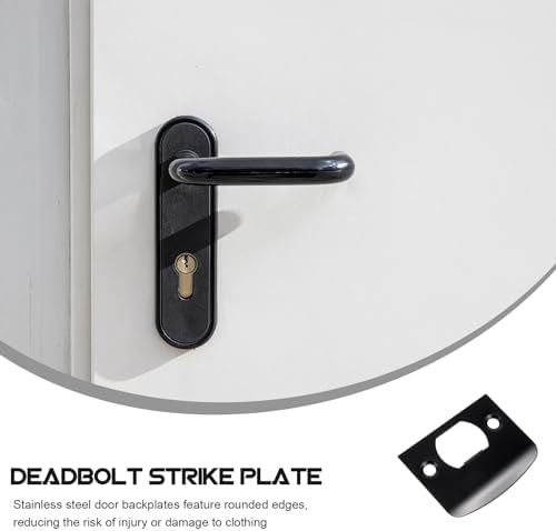 Stainless Steel Deadbolt Strike Plate Kit