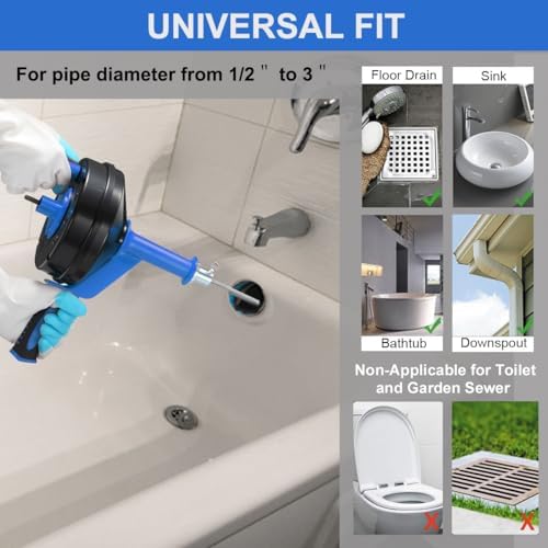 Drain Auger Clog Remover Blue