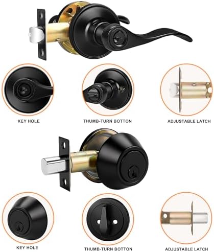 Probrico Front Door Entry Handle Set