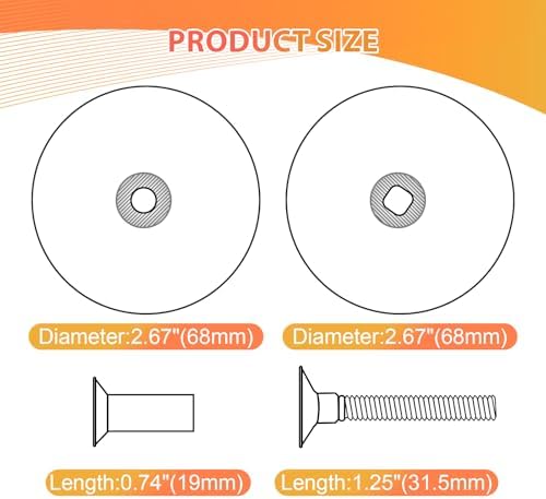 KOVOSCHDoor Hole Cover Plate Satin Nickel 2-58 Diameter