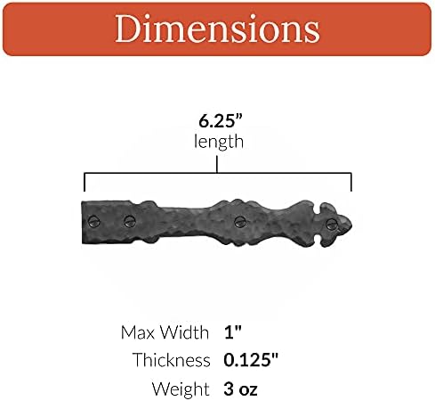 Handcrafted Black Faux Strap Hinges for Farmhouse Doors