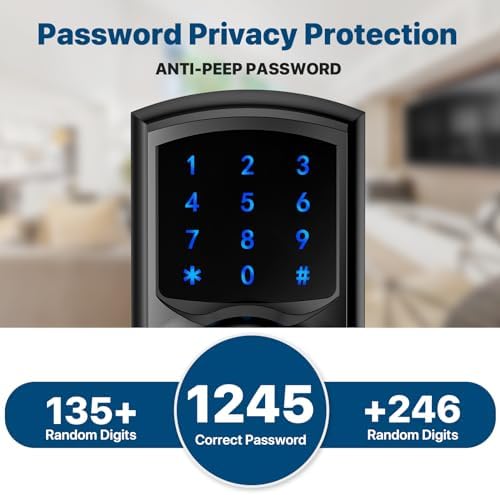 Professional 5S Keyless Door Lock with Code_MATTE BLACKProfessional Install