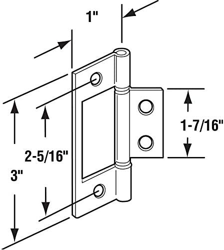 Prime-Line N 72738 Bi-Fold Door Hinges Matte Black