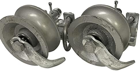 Sourdough Gate Hardware - Rear Pipe Track Wheels for Chain Link Sliding Gates