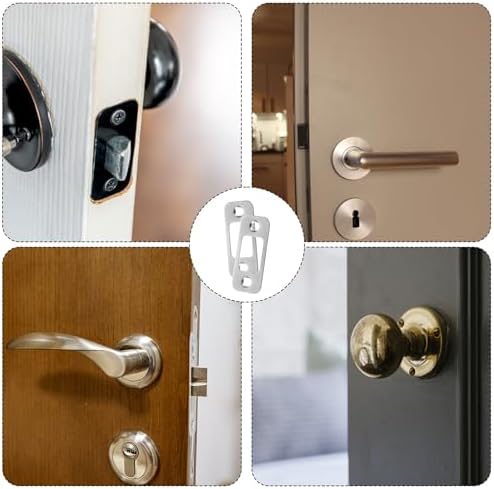 TIESOME 2 Pack Deadbolt Strike Plate Silver