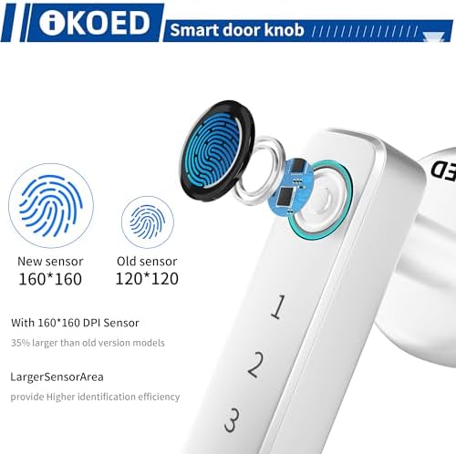 IKOED Smart Door Lock with Fingerprint Passcode Keyless Entry