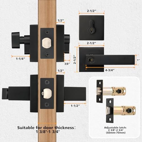 Sturdy Entry Door Deadbolt Set for Modern Homes