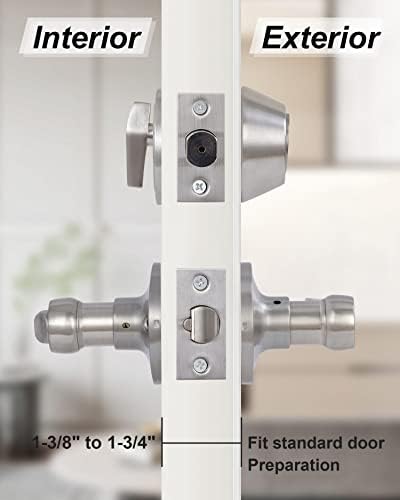 Secure Front Door Lever Lockset for Home Commercial Use