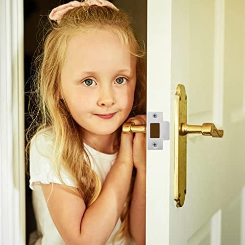 4-Piece Stainless Steel Door Strike Plate Set for Secure Entry Front Door More