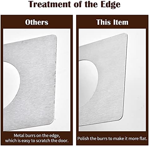 4-Piece Thick Door Knob Plate Set