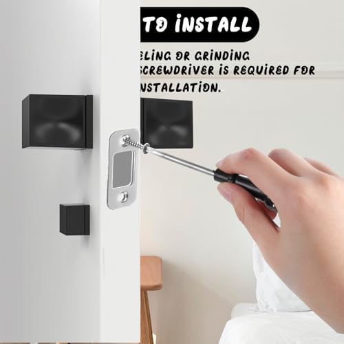 TIESOME 2 Pack Deadbolt Strike Plate Silver