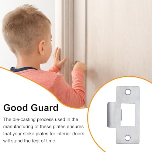 FUCIHOMA 6PCS Universal Door Strike Plate with Screws