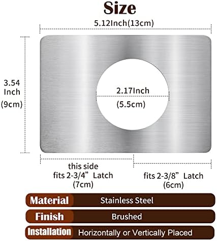 4-Piece Thick Door Knob Plate Set