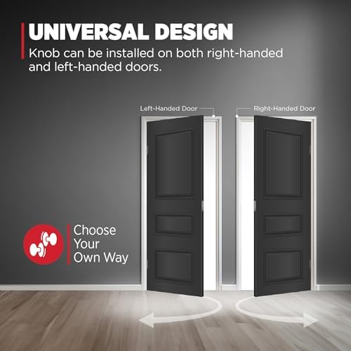 Kwikset Pismo Door Knob with Microban Easy Installation