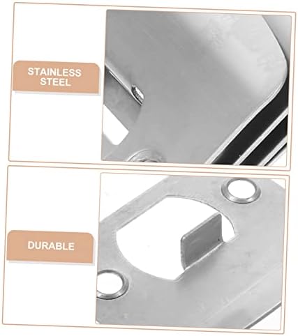 Sturdy Stainless Steel Door Strike Plate Kit with 12 Pieces for Home Garages