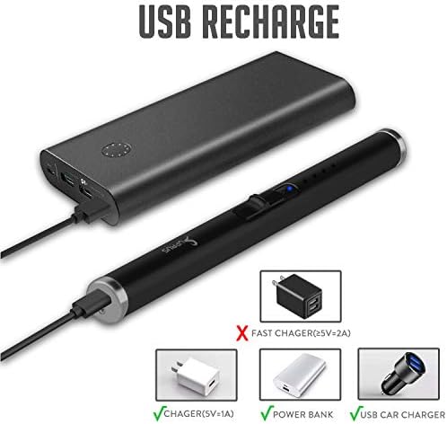 SUPRUS USB Type C Rechargeable Flameless Lighter with LED Battery Display