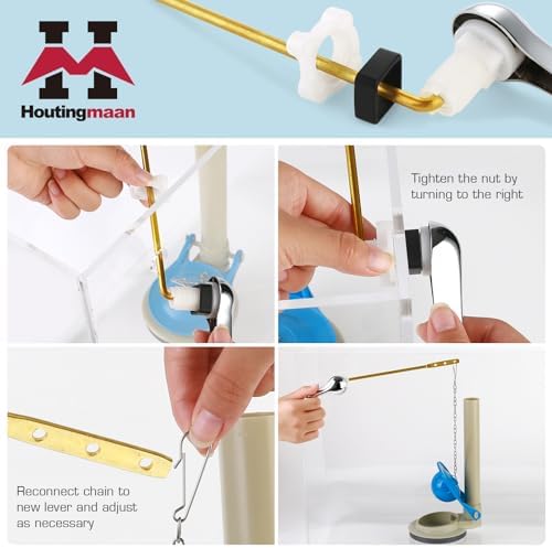 Toilet Handle Replacement Kit Chrome frontal mount for most toilets