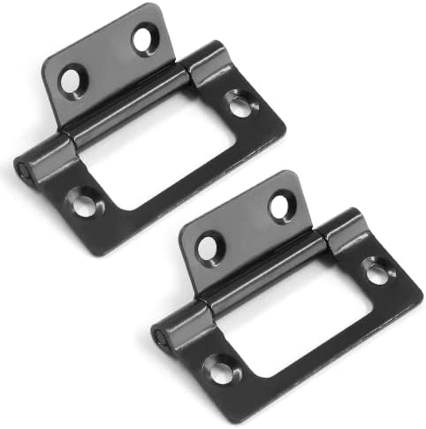 Sturdy 6-Piece Non-Mortise Hinges for Black Cabinets