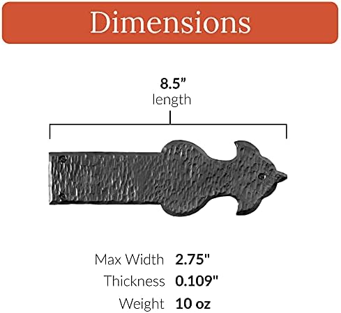 Handmade Rustic Black Faux Hinges