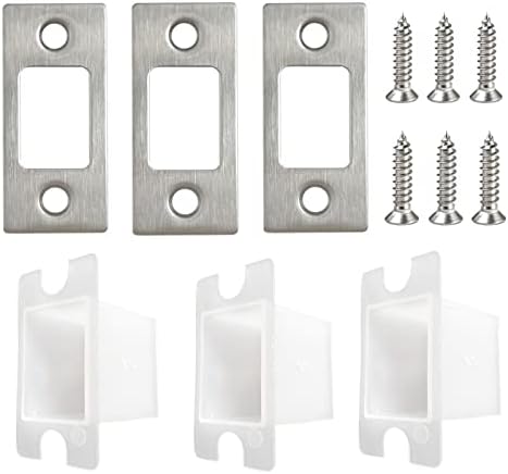 VEEBELL stainless steel deadbolt strike plate set with dustbox