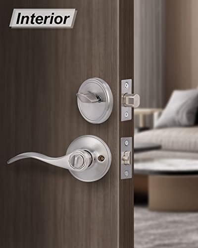 Secure Front Door Lever Lockset for Home Commercial Use