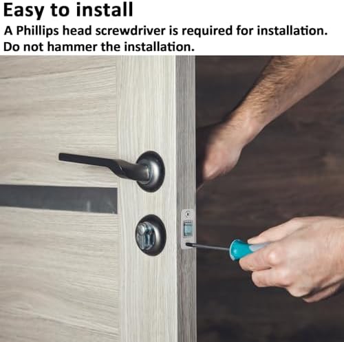 ZERO-WZ ZEYIYER 2-Pack Deadbolt Strike Plate Kit for Secure Door Replacement