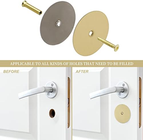 2-Piece Door Hole Cover Plate Set for Home Security