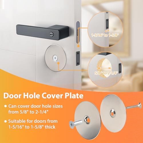 KOVOSCHDoor Hole Cover Plate Satin Nickel 2-58 Diameter