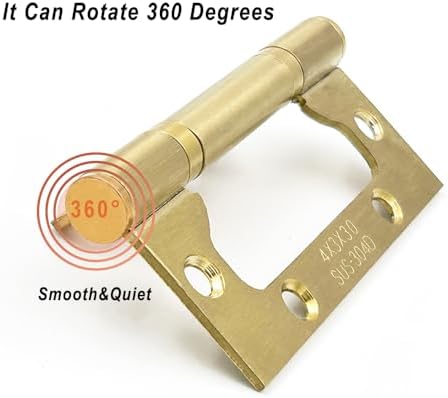 12-Piece Set of Ultra-Sturdy Stainless Steel Door Hinges for Smooth Motion Long-Lasting Durability